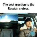 Reação de um russo ao ver um meteoro