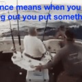 Watch that fish stick sword through the back of the boat.