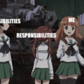 Running away from my responsibilities is the only exercise I get [Anime is Girls und Panzer]