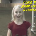 "Eu gosto de pular como um cavalo"
