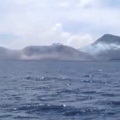 Volcano explosion pressure wave