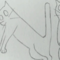 look at these kitties I accidentally drew