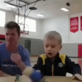 The look the kid gives at the end....priceless