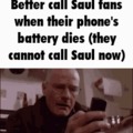 I forgot to call Saul 