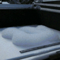 Foam sculpture floating