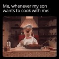 My son loves cooking with his old man