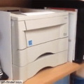 Printer catches its paper