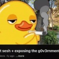 duck smoking vibes meme