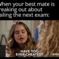 If you are not cheating, you're not trying